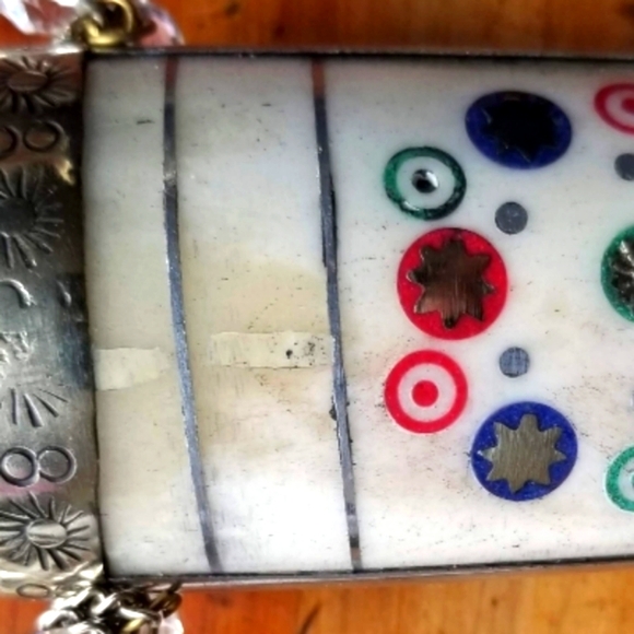 ✨️Vintage Snuff box w/ Faceted Crystals Necklace -One Of A Kind✨️ - Picture 8 of 17